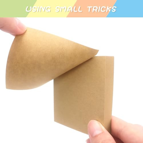Sticky Notes 3x3 Self-Stick Notes Pads with 6 Bright Colors, Easy to Post for