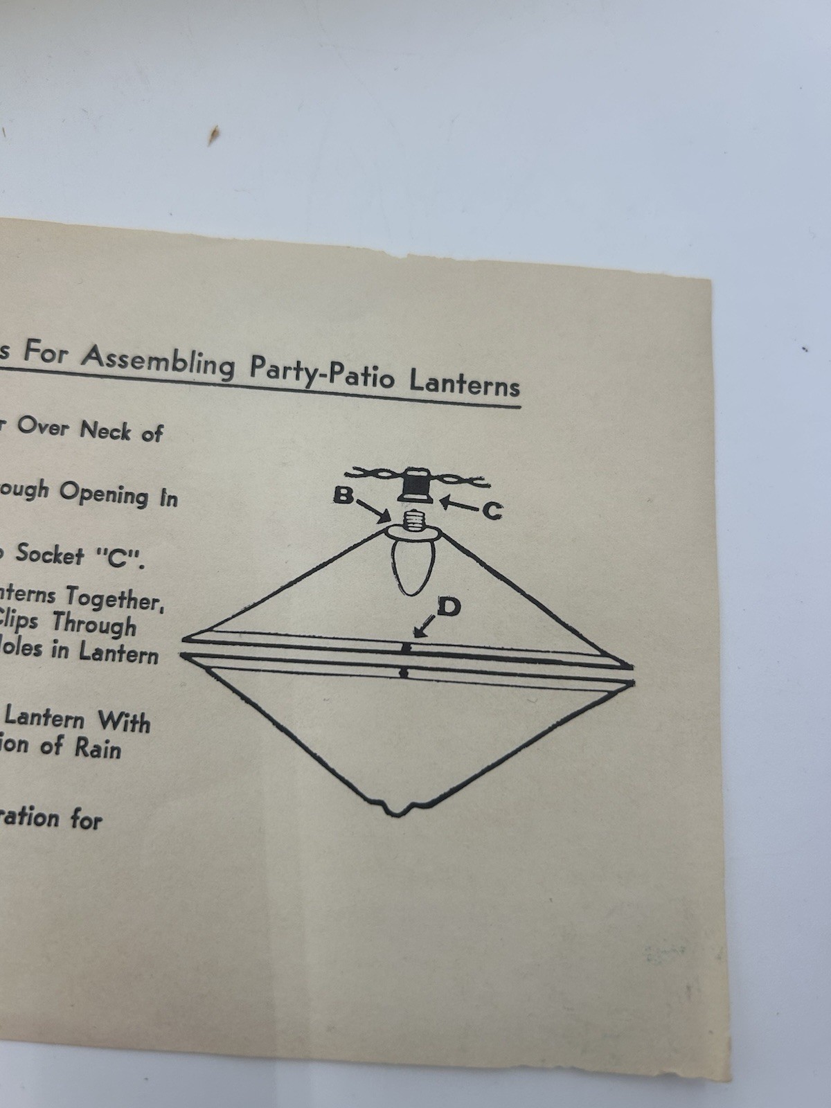 Vintage CAROUSEL Party Patio Lanterns - MCM Seven 7 Light Set USA 25 Ft Complete