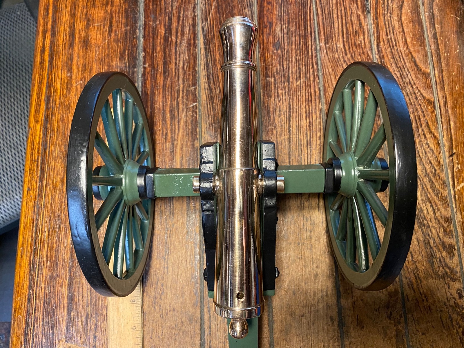 Vintage Polished Bronze Working Black Powder Signal Cannon 8 1/4" Barrel 16"long