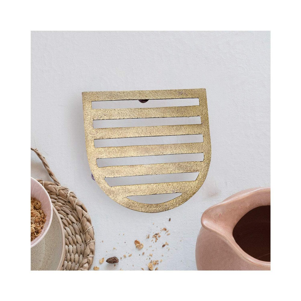 Gold Finish Cast Aluminum Arched Trivet
