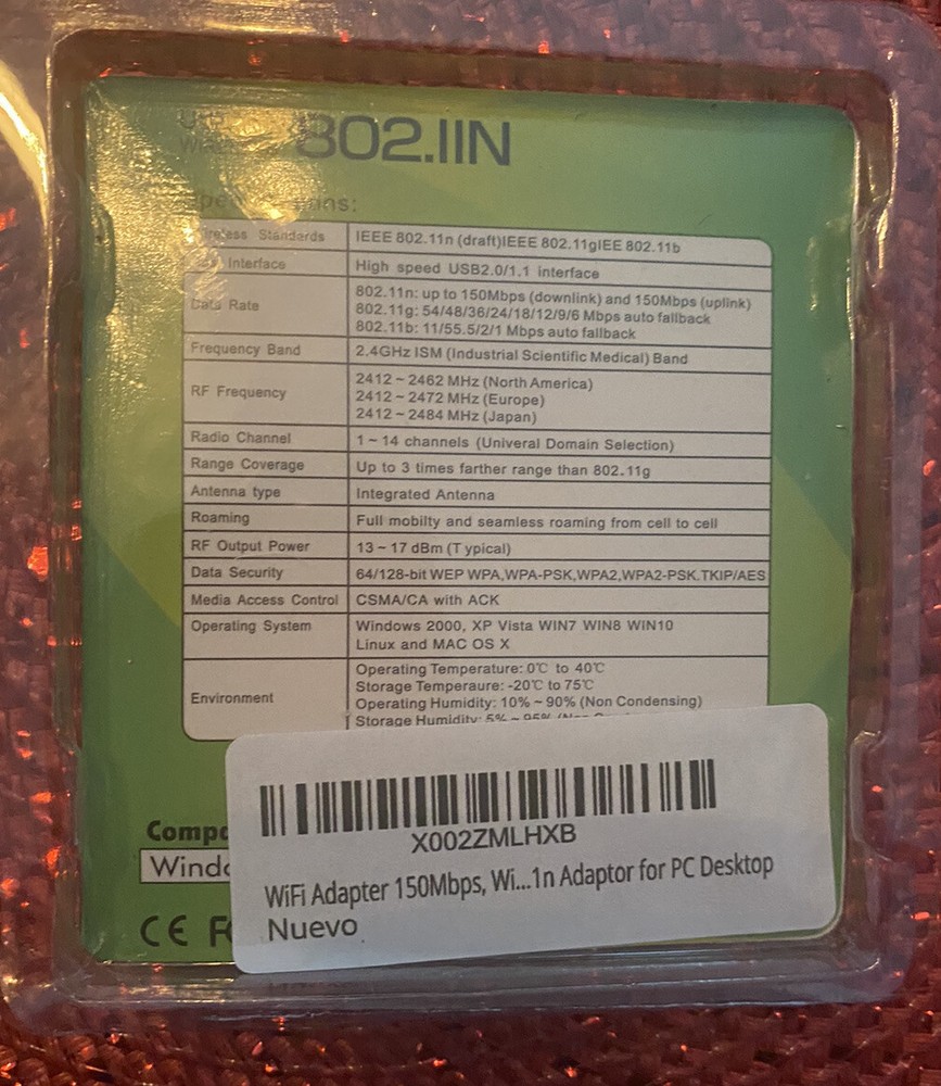 New USB 2.0 Wireless Adapter 802.IIN