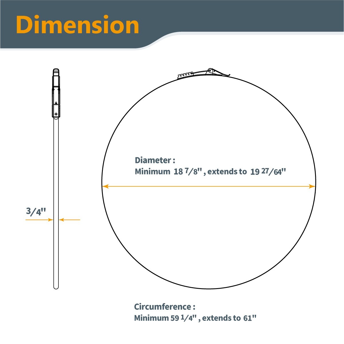 POWERTEC 71735 Band Clamp for Dust Collector, 19-1/8 Inch