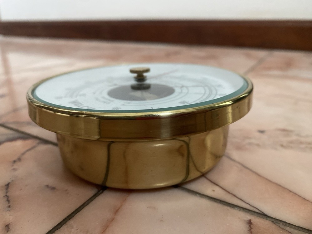 Vintage Welch Brass Barometer
