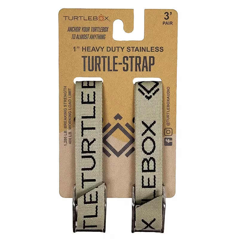 Turtlebox 1" Heavy Duty Tie Down Straps, Tan, 2 Pack (TB-STRAP-TAN)