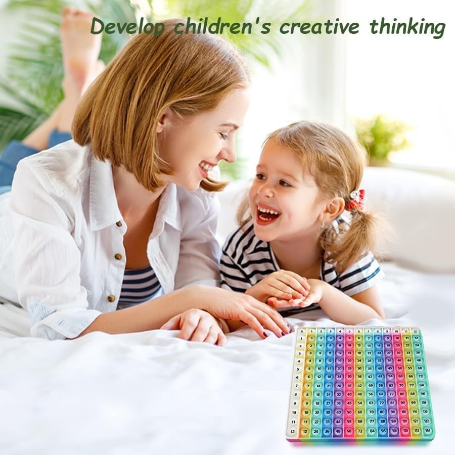 12x12 Multiplication Pop Board - Interactive Math Learning Toy for Kids, Poppabl