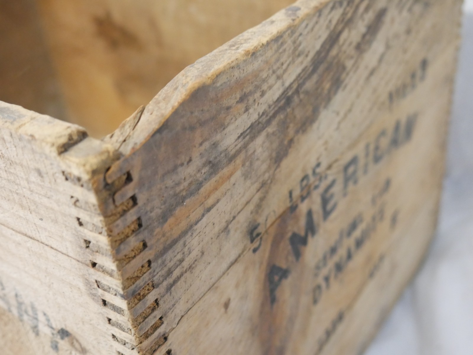 Vtg. American Cyanamid Co Dynamite Explosives Wood Box 30 Rockefeller Plaza NY