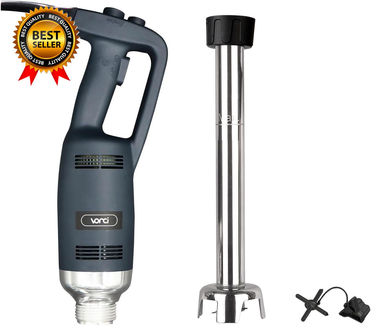 500W Commercial Immersion Blender 16" SUS 304 Removable Shaft Heavy Duty