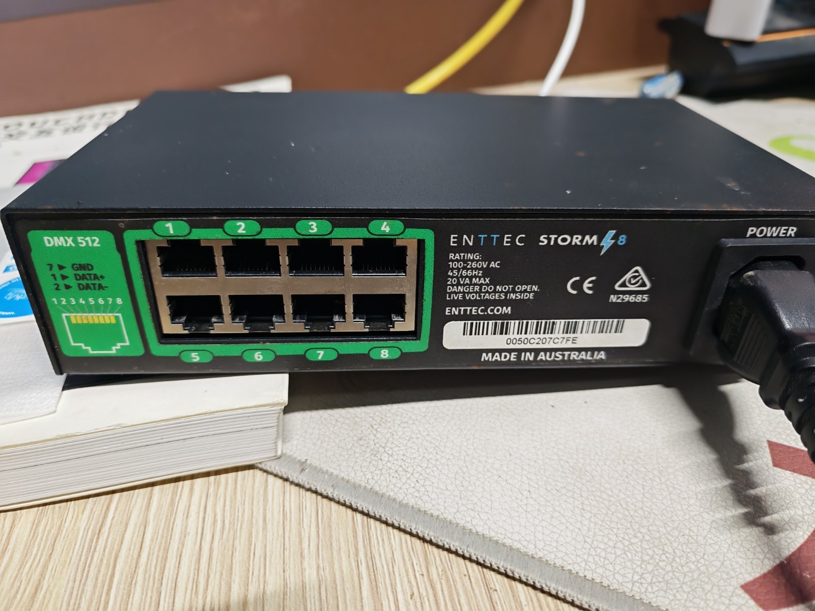 Enttec STORM 8 ArtNet sACN DMX512 Node and Gateway Tesk OK