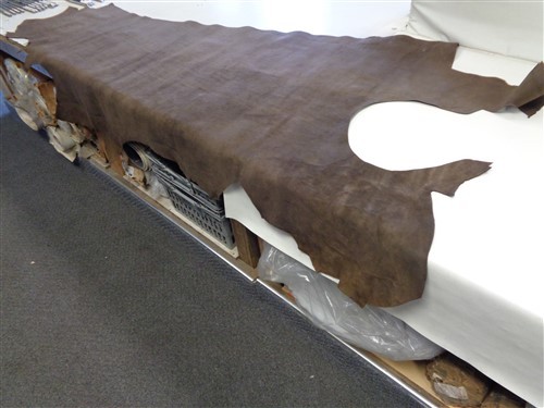 LEATHER HIDE BROWN TEXTURED 106" X 48"