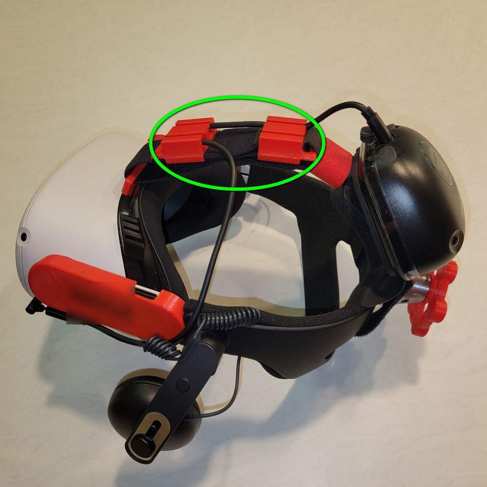 VR Power X2 Cable Management for DAS Vive Deluxe Audio Strap