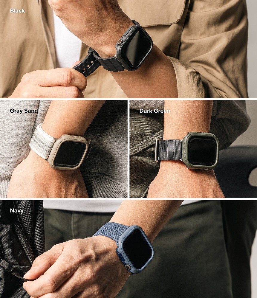 For Apple Watch 10 46mm Case | Ringke [Onyx] Frame Protector Cover