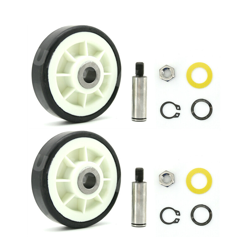 2 Pack 303373K Dryer Roller Wheel Drum Kit Include Dryer Drum Support Roller