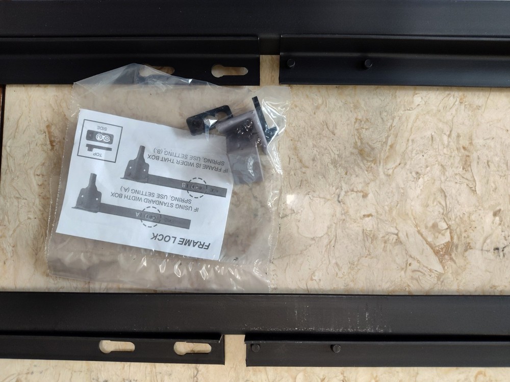 Twin / Full Metal Bed Frame With Glides