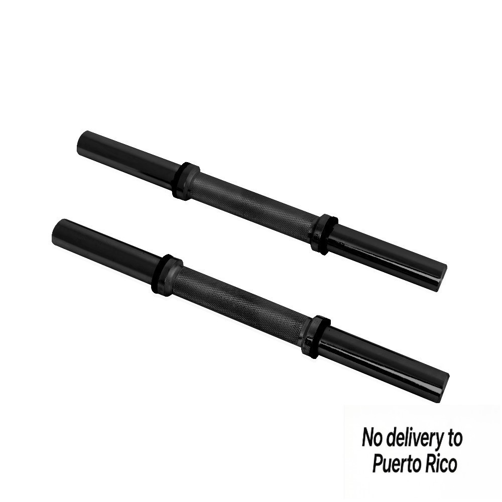 Pair of 14" Standard Dumbbell Handles, Black