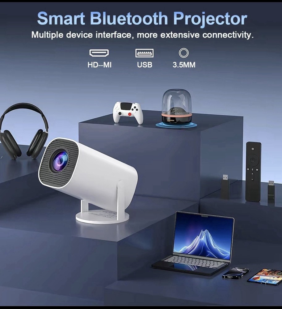Smart Audio Projector 2025 | Android Wired Bundle | Bedroom Outdoor