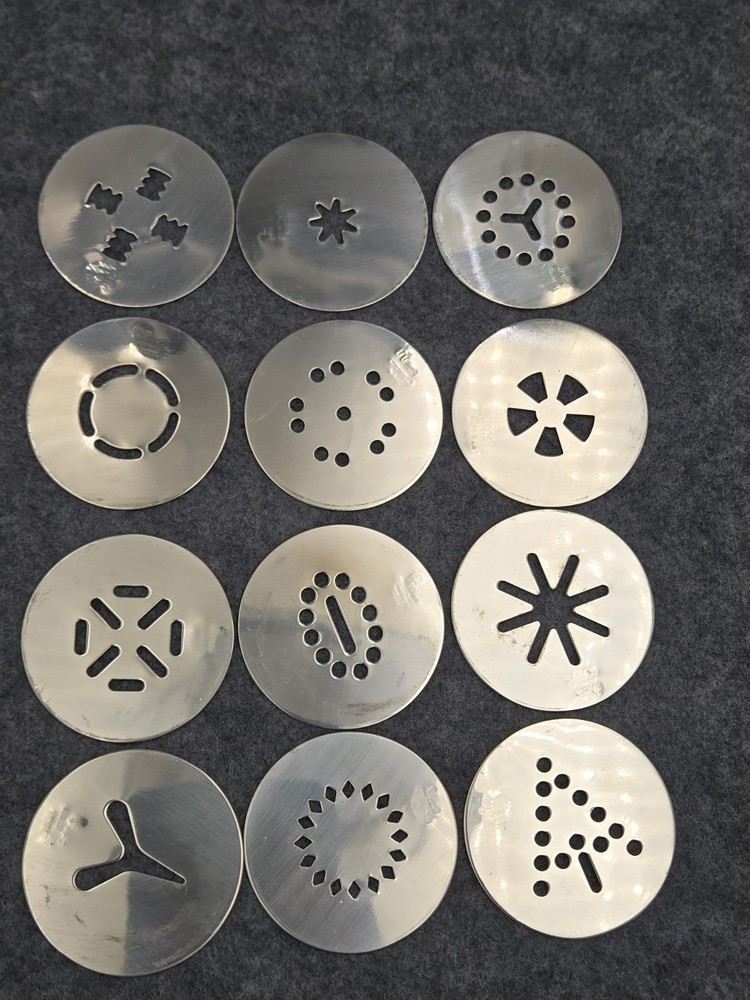 Salton Electric Cookie Press CKM25 Replacement 12 Cookie Discs Set