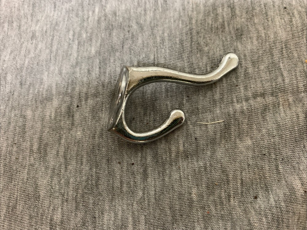 Vintage Small Chrome Double Coat Hook