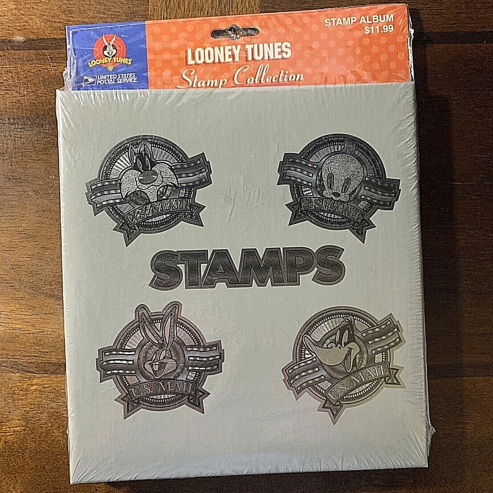 LOONEY TUNES~Official USPS Stamp collector Album/book VTG New sealed silver