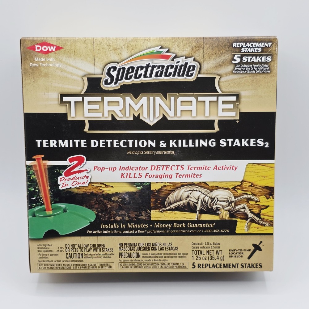 Terminate Termite Killing Stakes (5-Count) Trap Bait Insect Killer Bug Home Pest