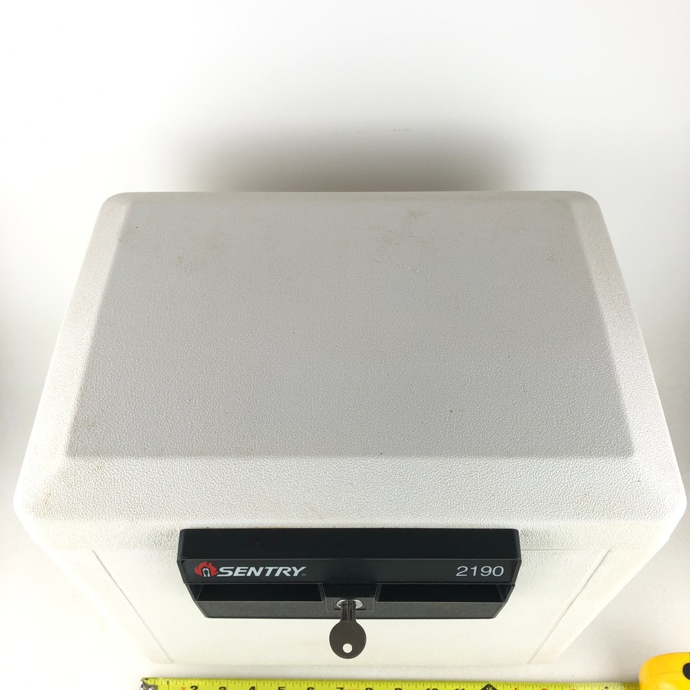 Sentry 2190 Safe Keyed FireProof Security Privacy Lock Box with Key File Folder