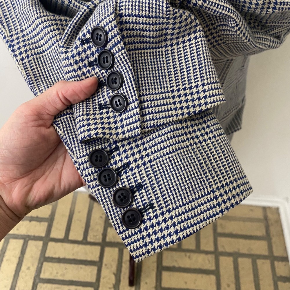 Ralph Lauren Collection Houndstooth Blazer Jacket Size 8