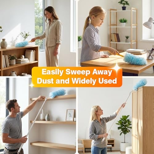 Duster Refills for Swiffer Dusters, Multisurface 360 30 Refills + 2 Handle