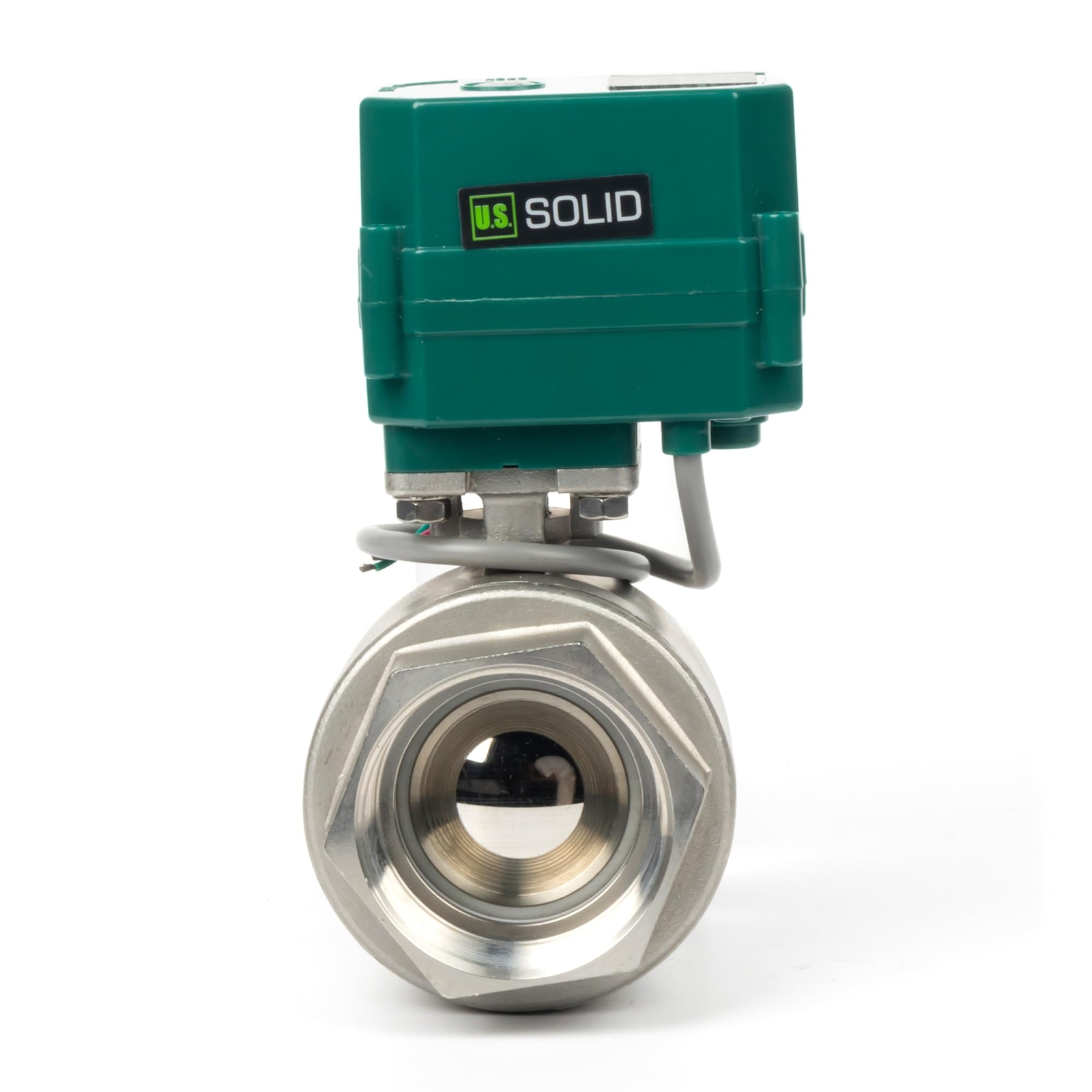 U.S. Solid Motorized Ball Valve 2 inch Stainless Steel 9-24V AC/DC