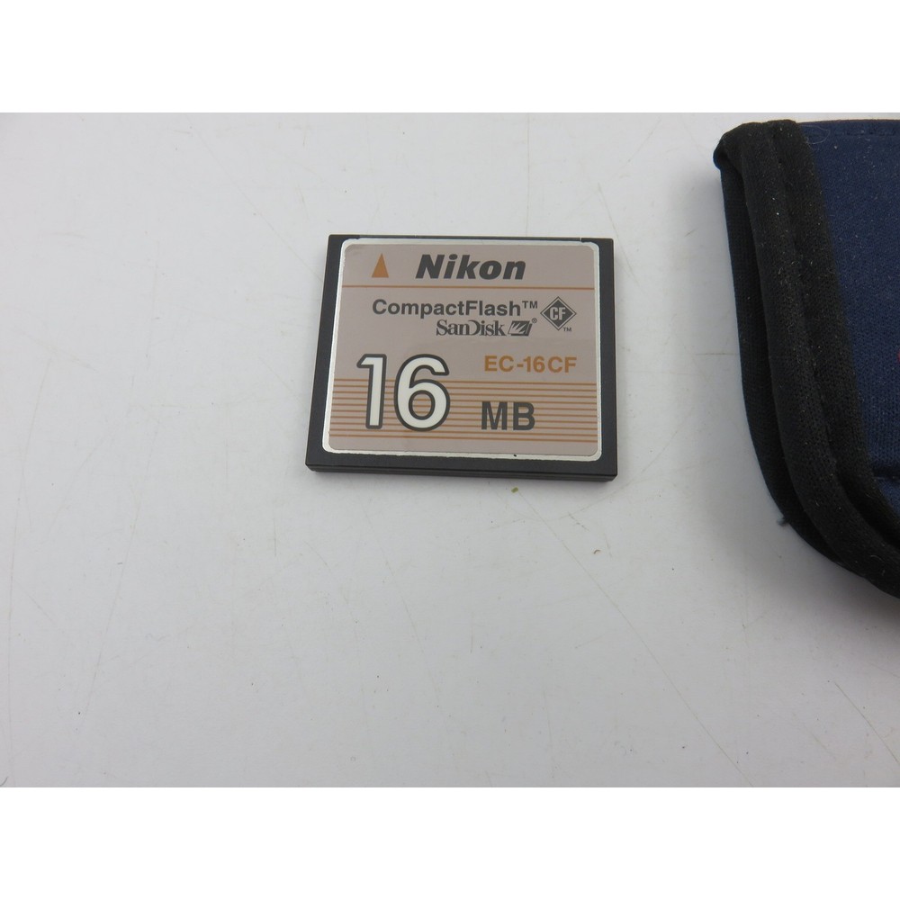 Nikon EC-16CF CompactFlash 16MB Memory Card SanDisk with Pouch Case Vintage