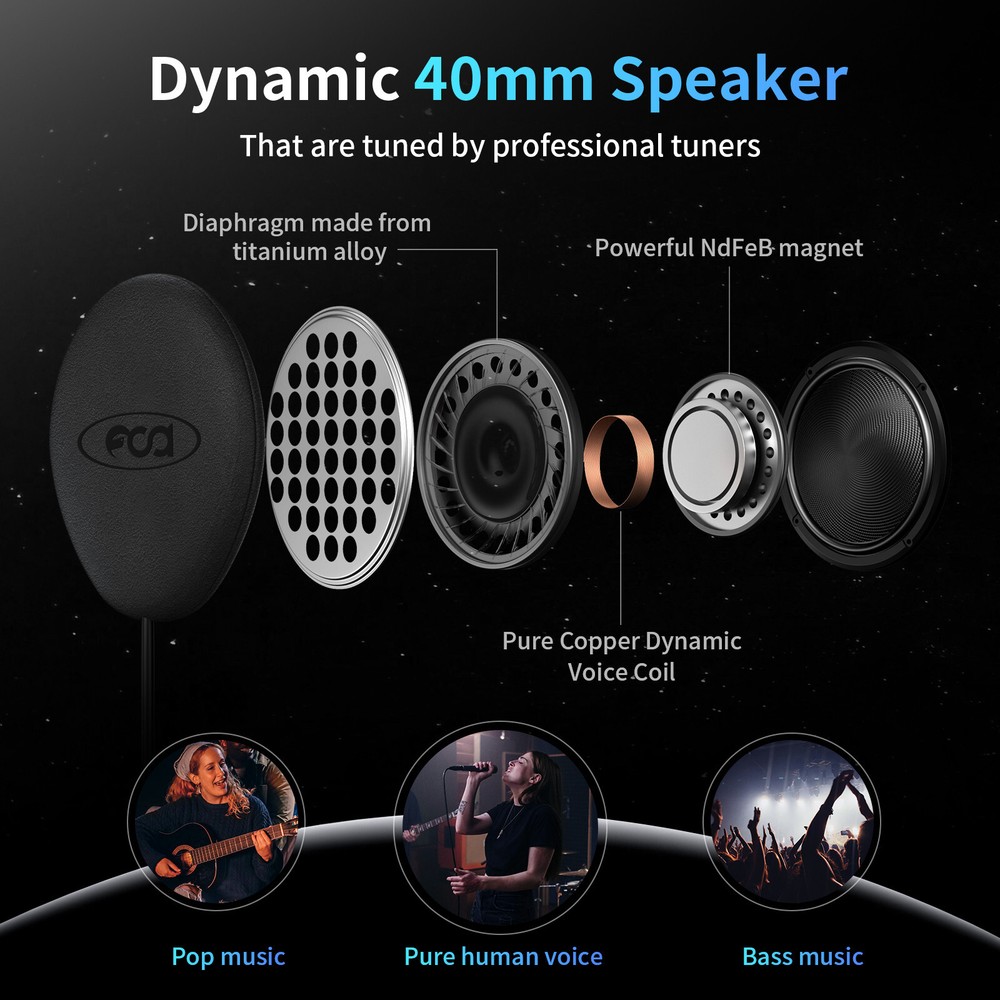 M1-S Plus Motorcycle Intercom Headset Bluetooth Music Sharing FM 10 Riders 2000m