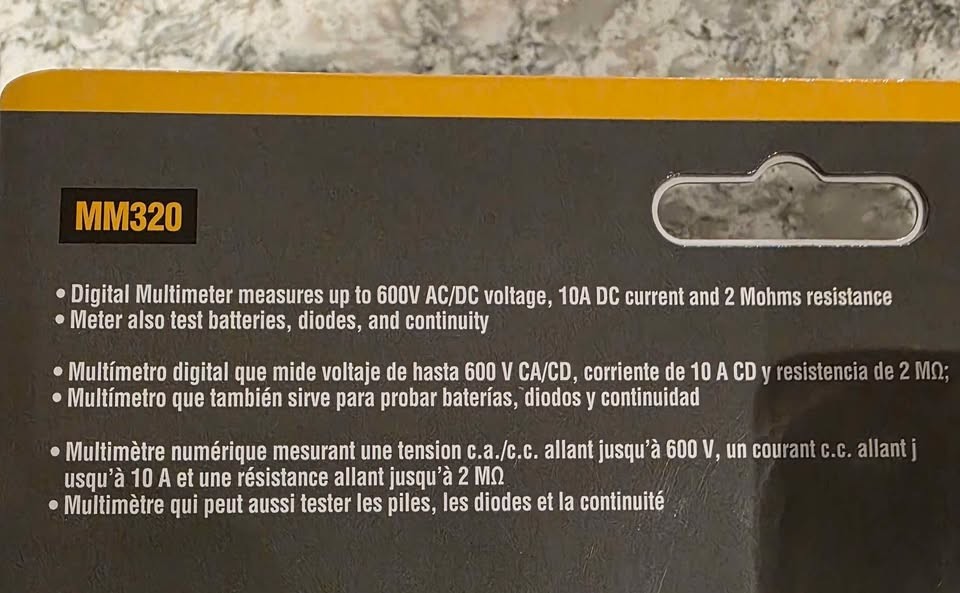 Klein Tools Digital Multimeter and Non-Contact Voltage Tester Set MM320 - 25KIT1