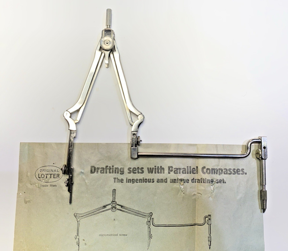 RARE Prazision Lotter Drafting Set w/Parallel Compass.- Bavaria –Original Case