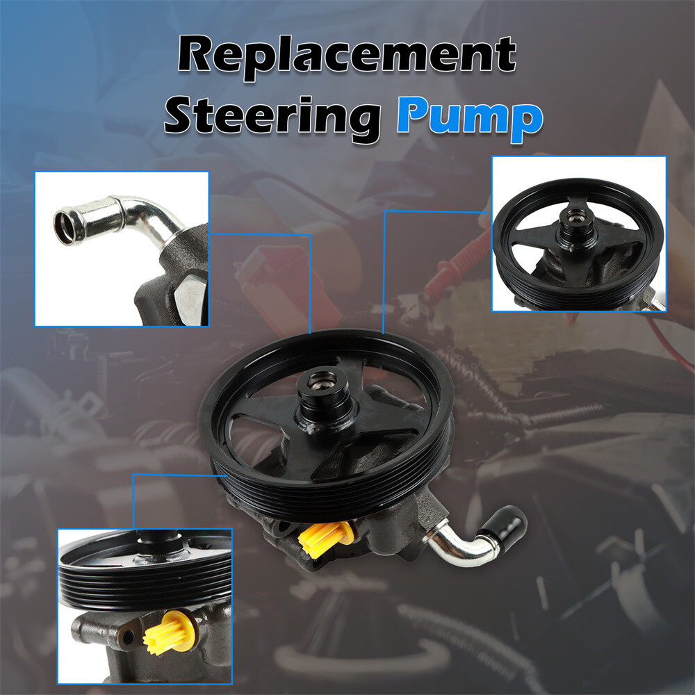Fit For 1997-2005 Ford F-150 Pickup 4.2L 4.6L 5.4L Power Steering Pump W/Pulley