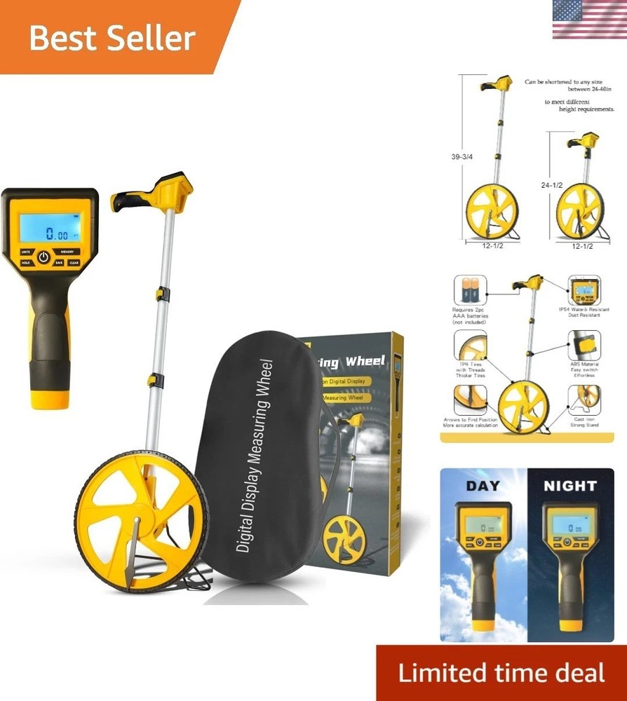 Compact High Precision Measuring Wheel - Perfect for Construction & Landscaping