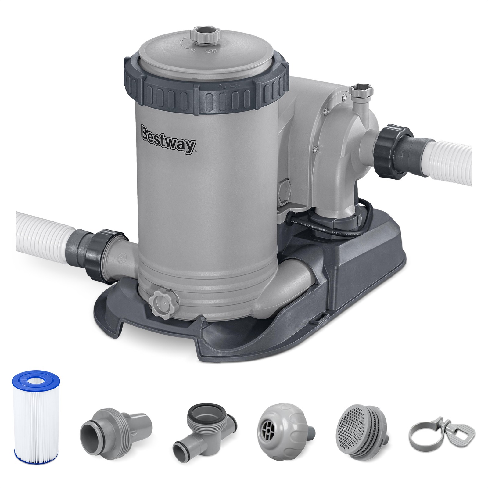 Bestway 2,500 Gallon Filter Pump Set for Above Ground Outdoor Swimming Pools