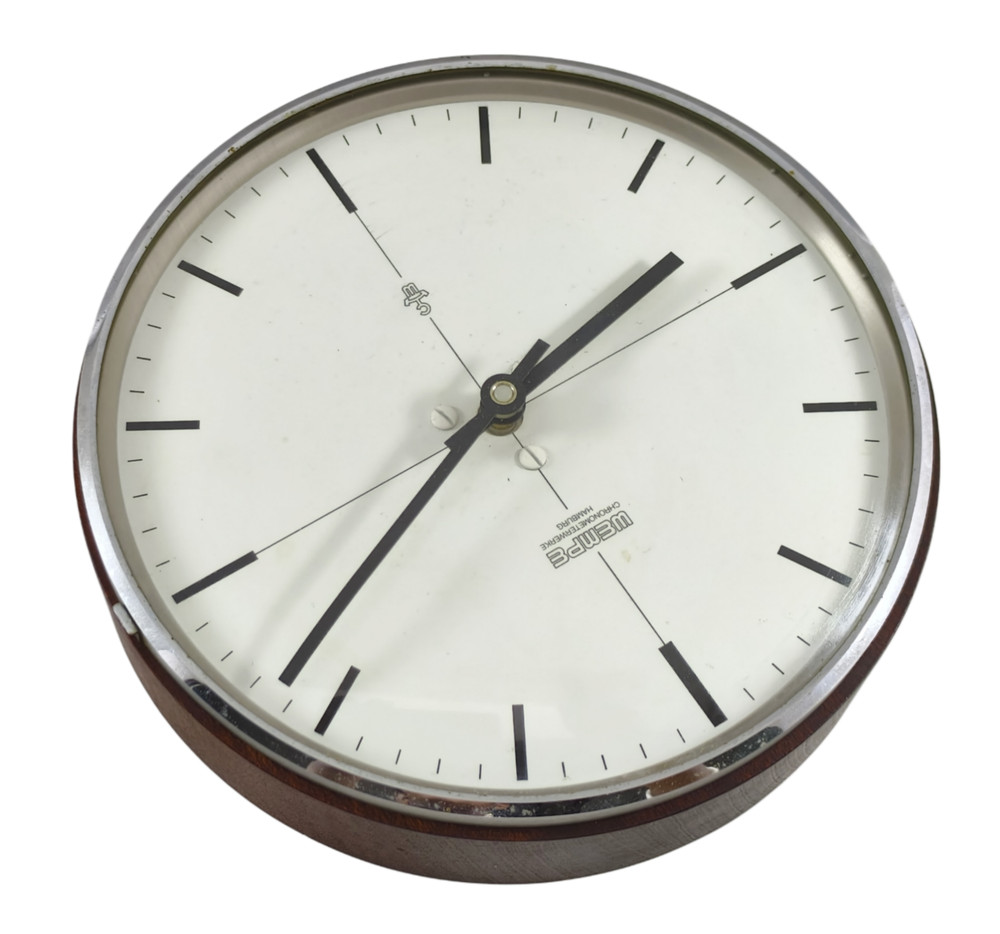 Wempe Ship's Analog Clock Highest Quality Range Chronometerwer Multiuse 12/24VDC