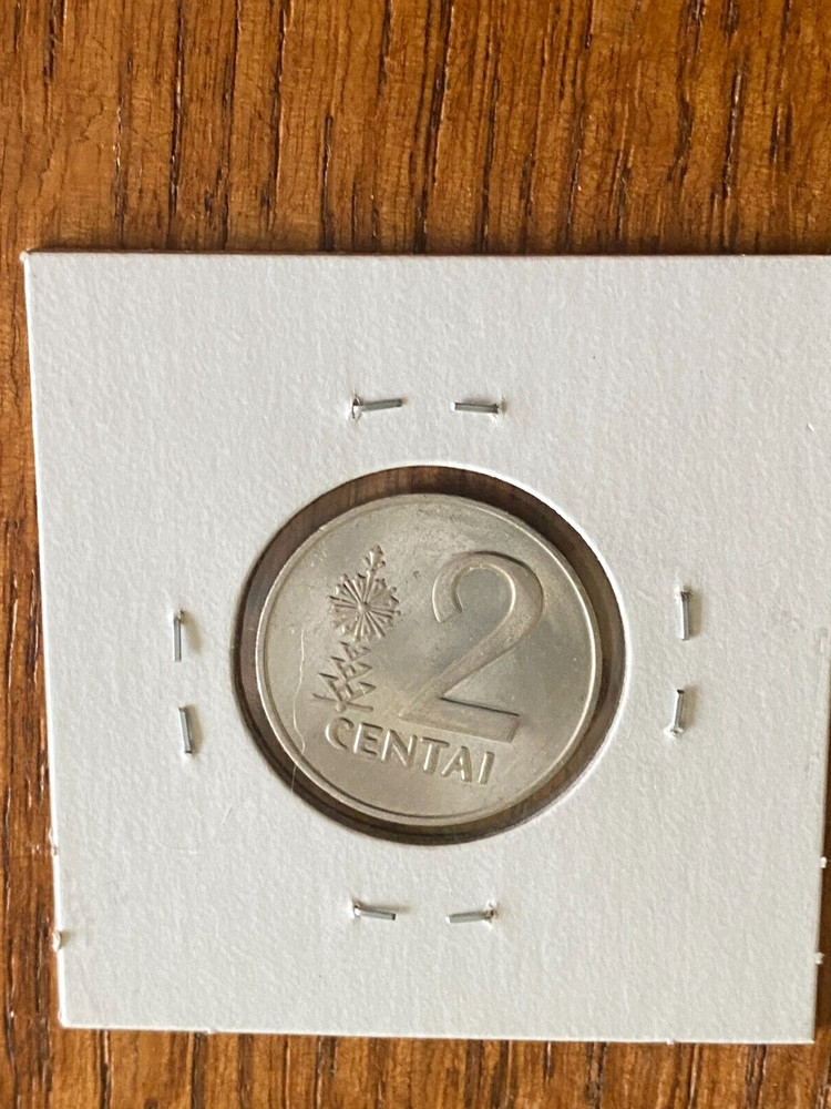 1991 LITHUANIA 2 CENTAI COIN - Uncirculated