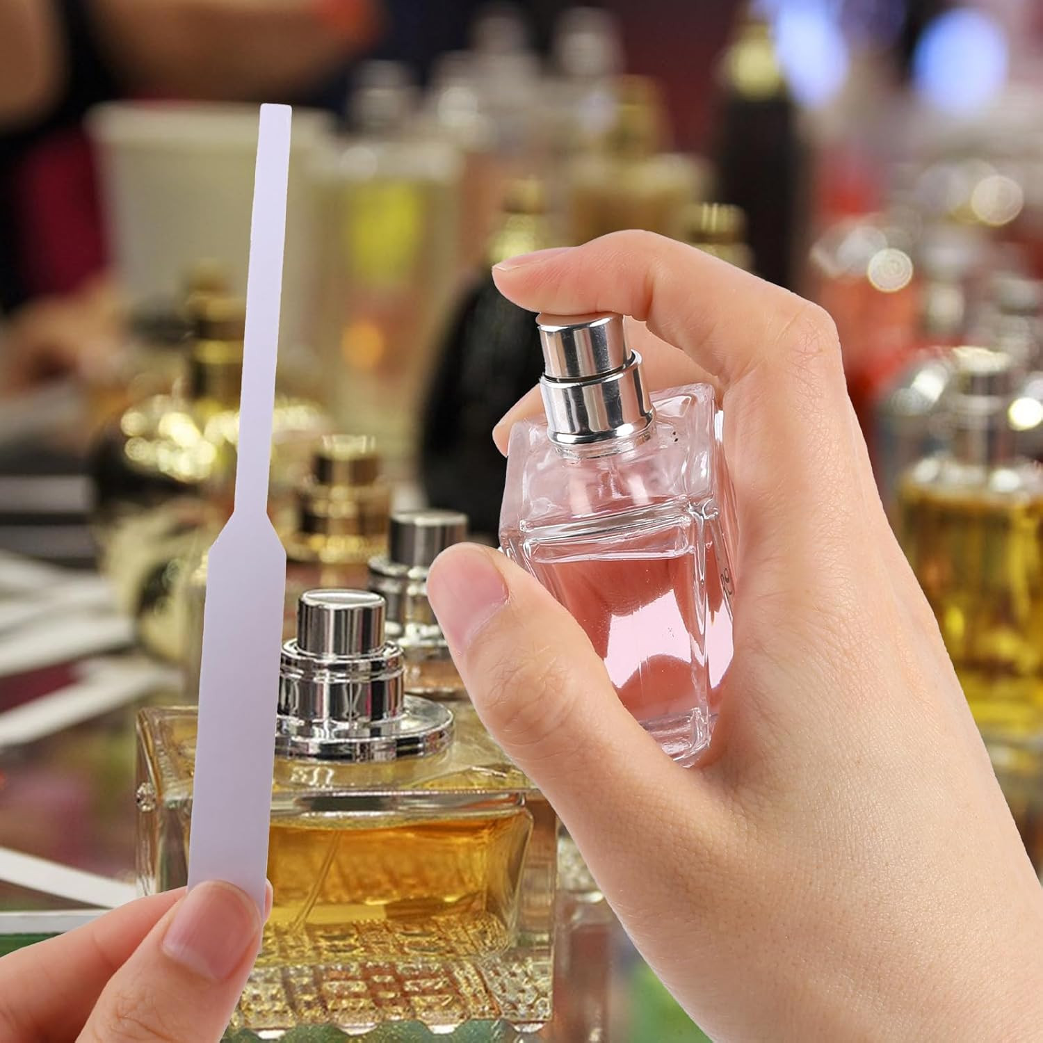 200 PCS Perfume Test Strips Paper Disposable White Perfume Paper Strips, Perfume