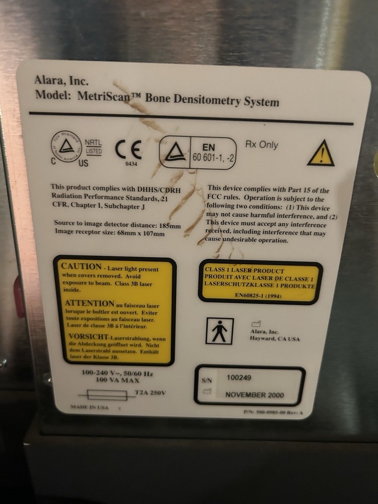 ALARA METRISCAN DENSITOMETER SCAN SCANNER No Cords - Offer!