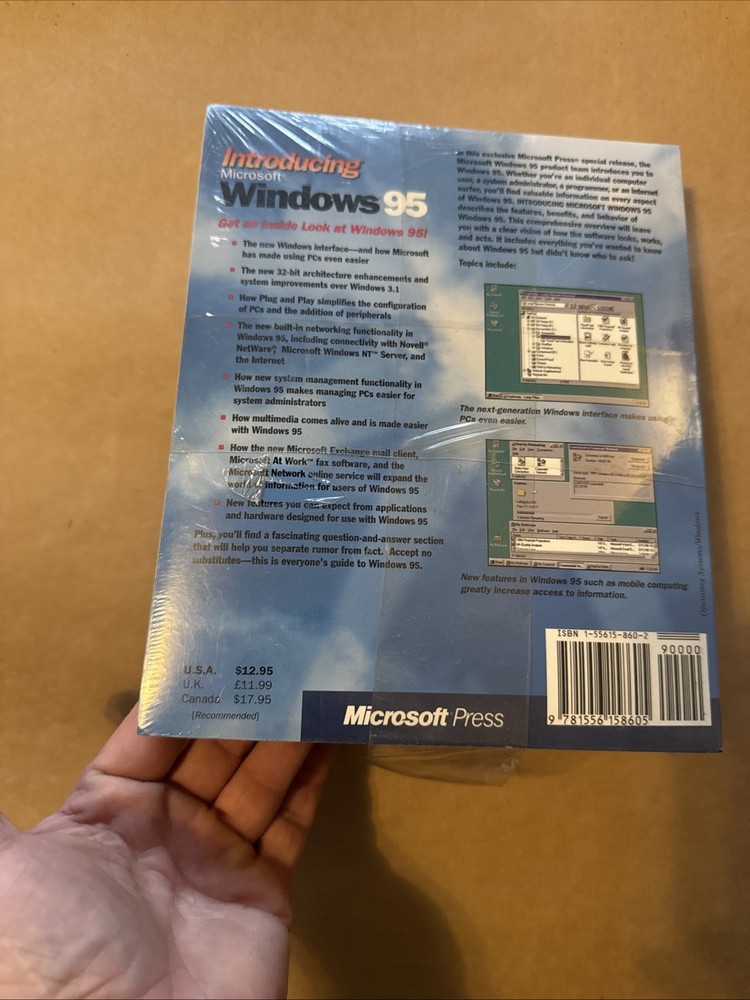 * introducing Windows 95 Software New and Sealed Microsoft Press