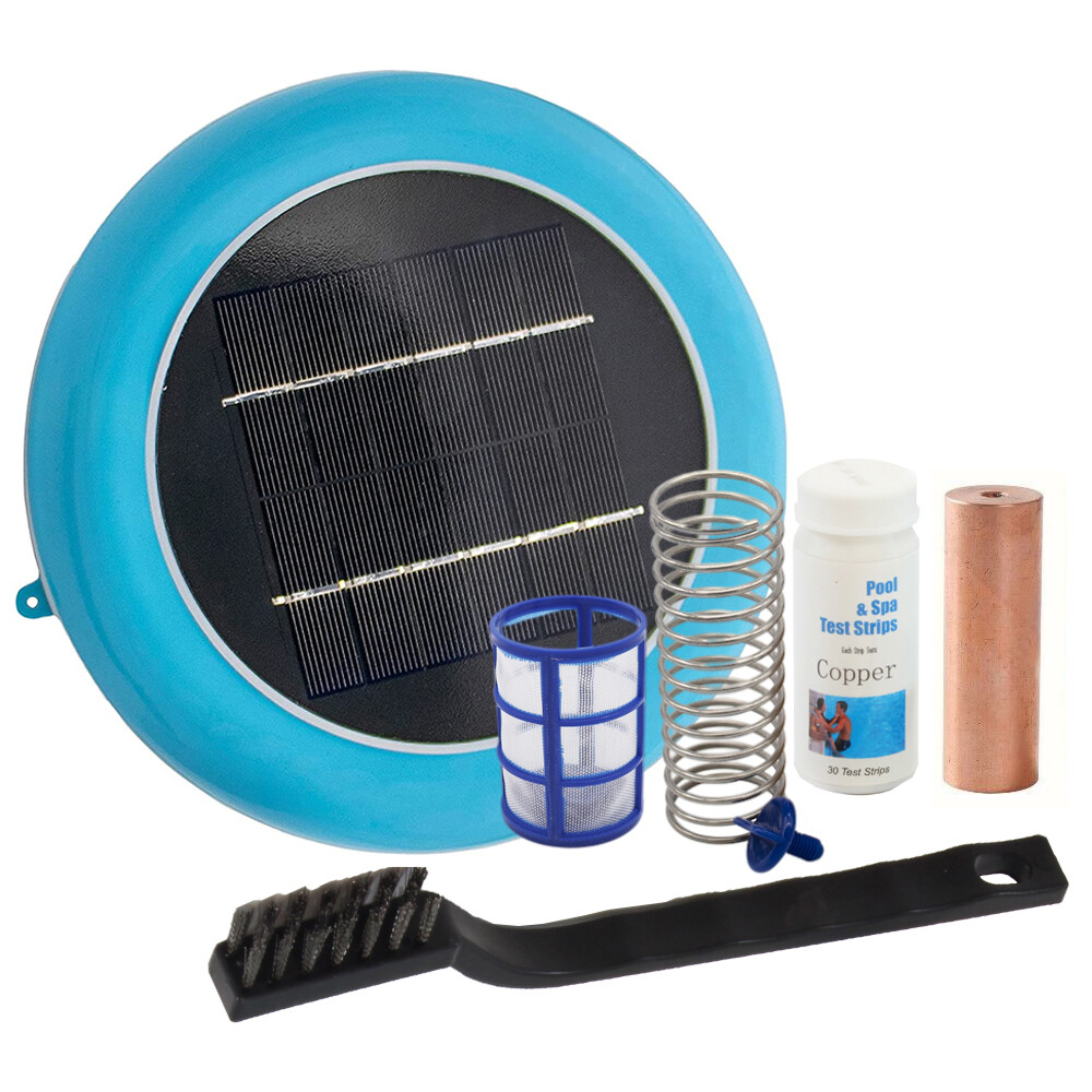 Solar powered Pool Ionizer Kills Algae Reduces Chlorine,Covers up to 35,000 gal