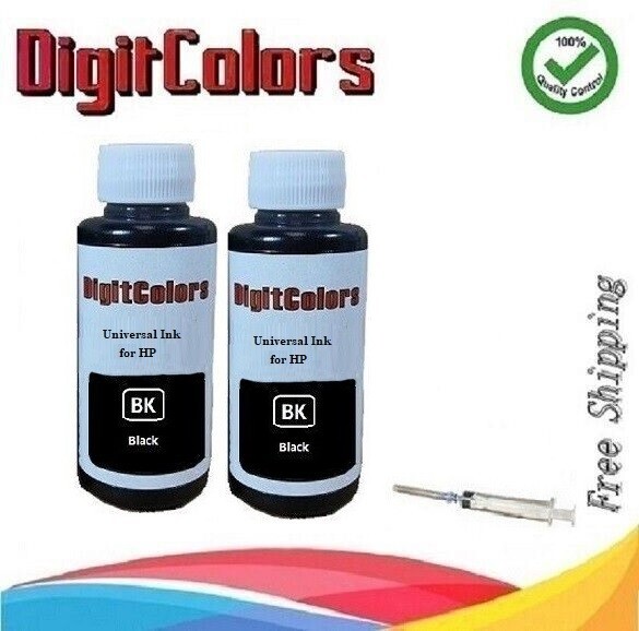 4 color Ink Refill Kit for HP 60/61/62/63/64/65/67/XL Ink Cartridges with 2 BK
