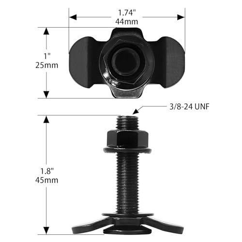 L Track Threaded Stud Fittings L-Track Threaded Double Stud Lug Fitting 1.8"
