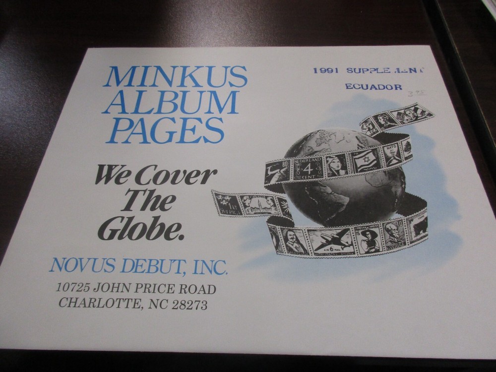 "MINKUS" ECUADOR 1991 SUPPLEMENT  W/FREE SHP.