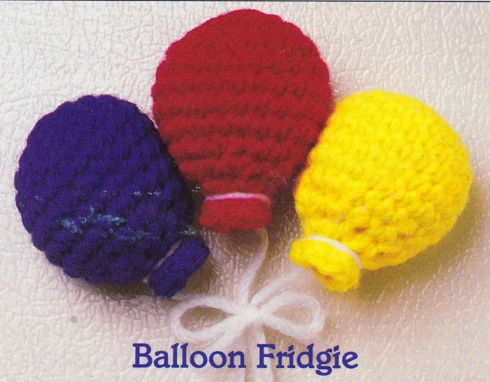 CUTE Balloon Fridgie/CROCHET PATTERN INSTRUCTIONS ONLY