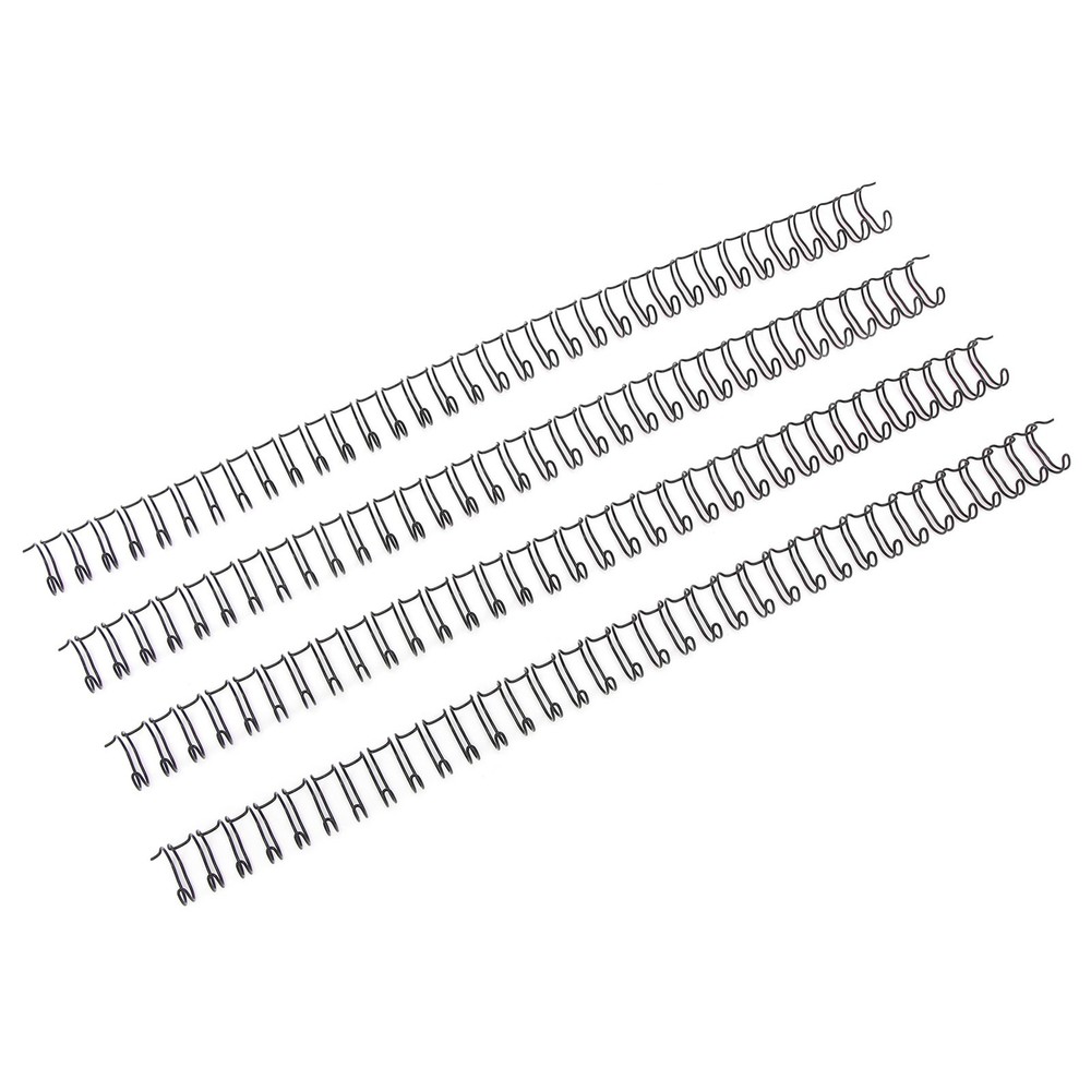 Black 100x Double Loop Wire Binding Spine 60 Sheet Capacity 3:1 Pitch 34 Loop 9.