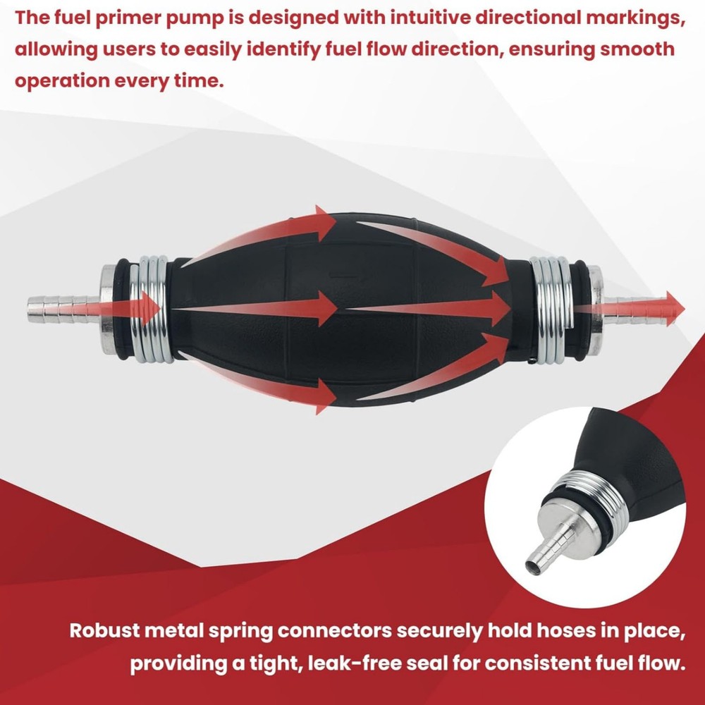Fuel Primer Bulb Assembly 6657734 For Bobcat Compact Excavator E08 E10 E25 E26