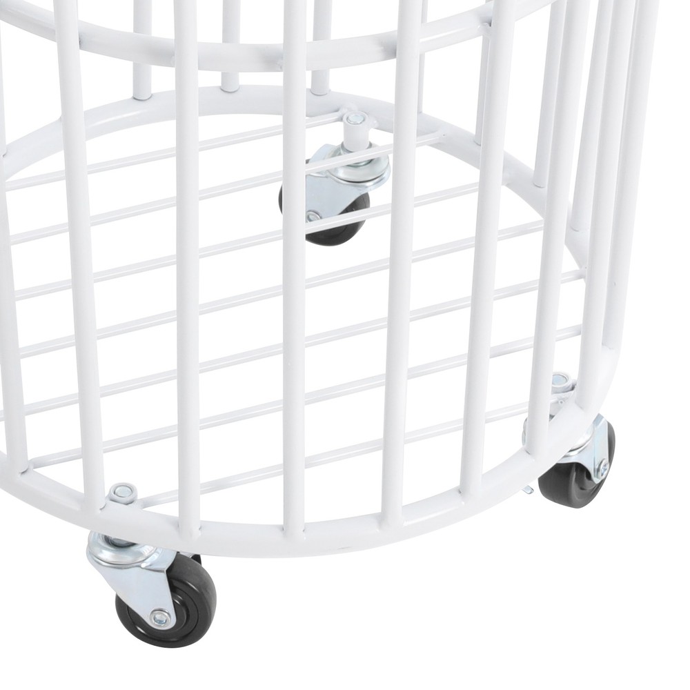 Ventilated Laundry Basket with Locking Wheels - Stylish and Durable Design