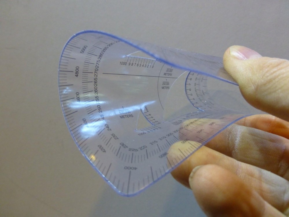 Professional Military Coordinate Scale & Protractor - Enhanced Thickness Design
