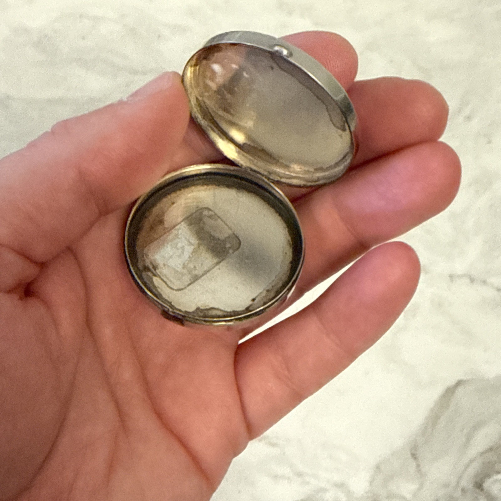 Vintage Sterling Silver Pill Box Keychain 15.5 Grams Palm Beach Estate Find Nice