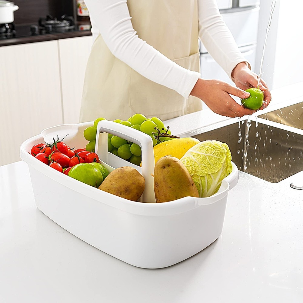 Multi-Purpose Plastic Cleaning Caddy with Handle, Shower Caddy Organizer/Stor...